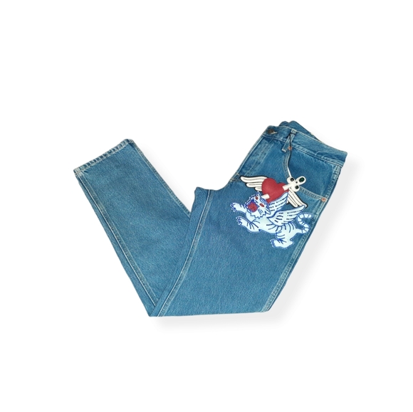 Gucci Padded-Appliqué Brooches jeans - Picture 1 of 7